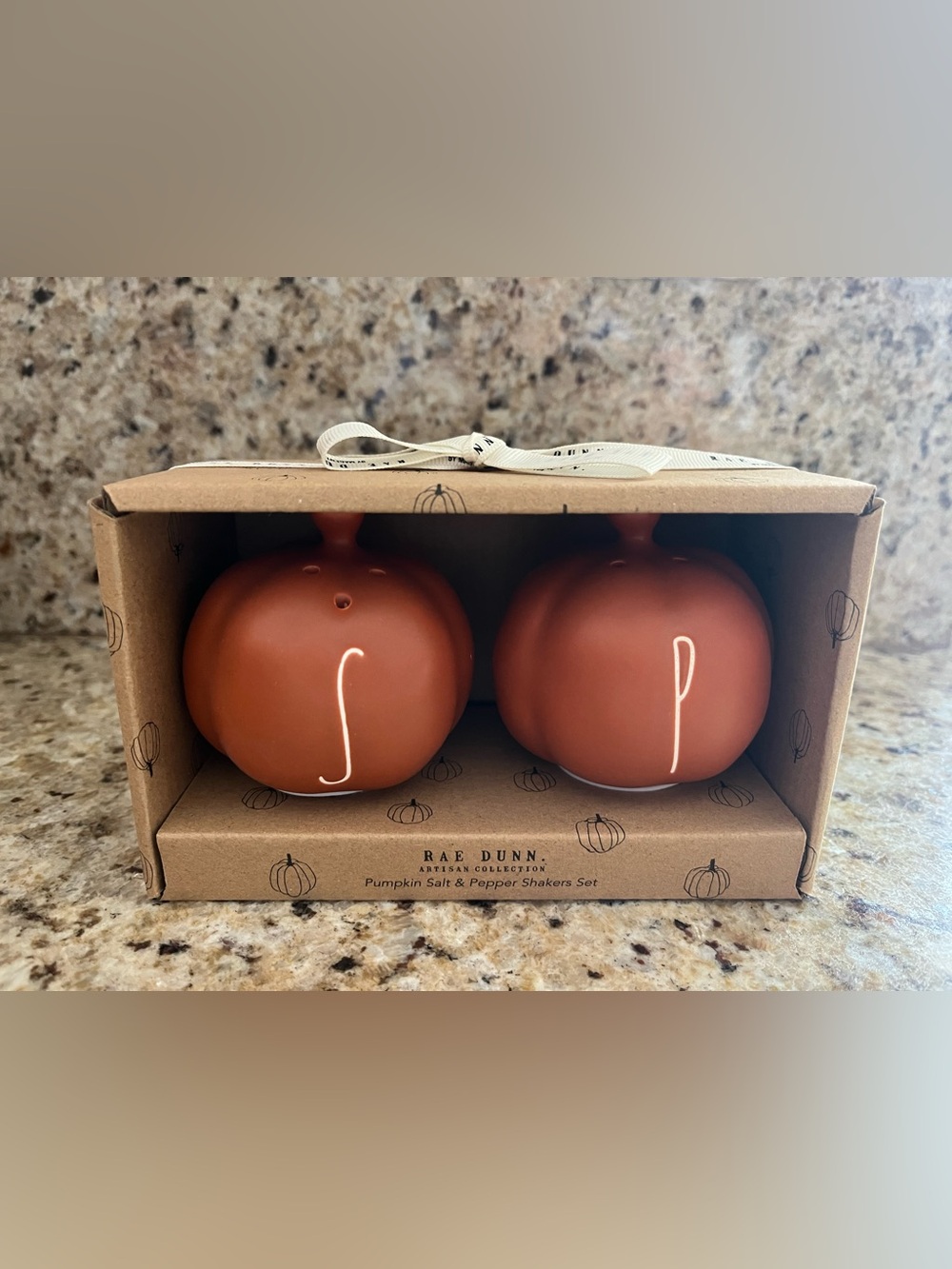 Rae Dunn by Magenta Fall Pumpkin Salt and Pepper Shakers